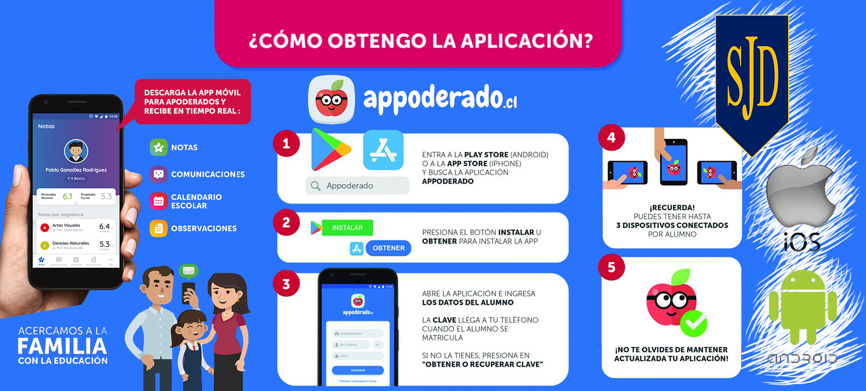 Aplicación Appoderado para familias y estudiantes